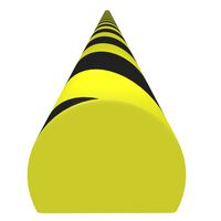 vidaXL Ochraniacz na narożnik, żółto-czarny, 4x3x100 cm, PU