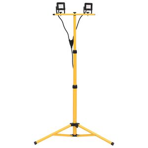 vidaXL Reflektor LED ze stojakiem, 2x10 W, zimne białe światło