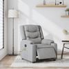 vidaXL Rozkładany fotel masujący, elektryczny, jasnoszary, tkanina