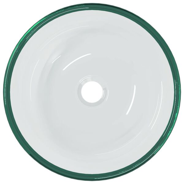 vidaXL Umywalka z bezbarwnego, hartowanego szkła, 35x12 cm