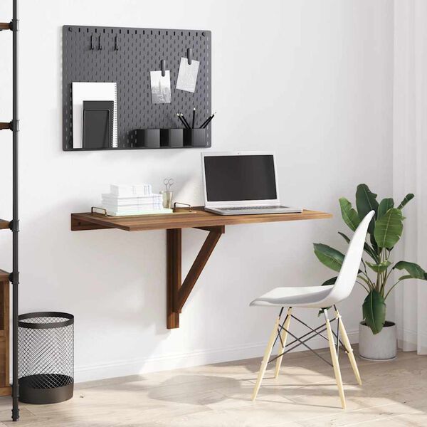 vidaXL Składany stolik kawowy, brązowy dąb, 100x60x56 cm