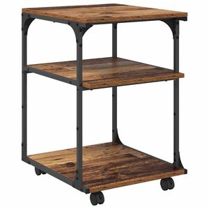 vidaXL Stojak na drukarkę Stare drewno 43 x 48 x 64 cm