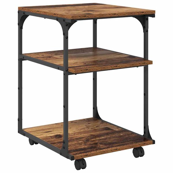 vidaXL Stojak na drukarkę Stare drewno 43 x 48 x 64 cm