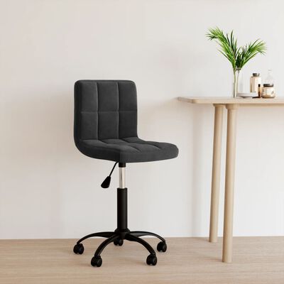 vidaXL Obrotowe krzesło biurowe, czarne, tapicerowane aksamitem