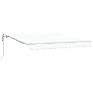 vidaXL Markiza wysuwana Biały 300 x 250 cm Tkanina i aluminium
