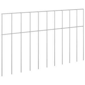 vidaXL Panel ogrodzeniowy 48 szt. 50 x 30 cm Stal ocynkowana srebrny