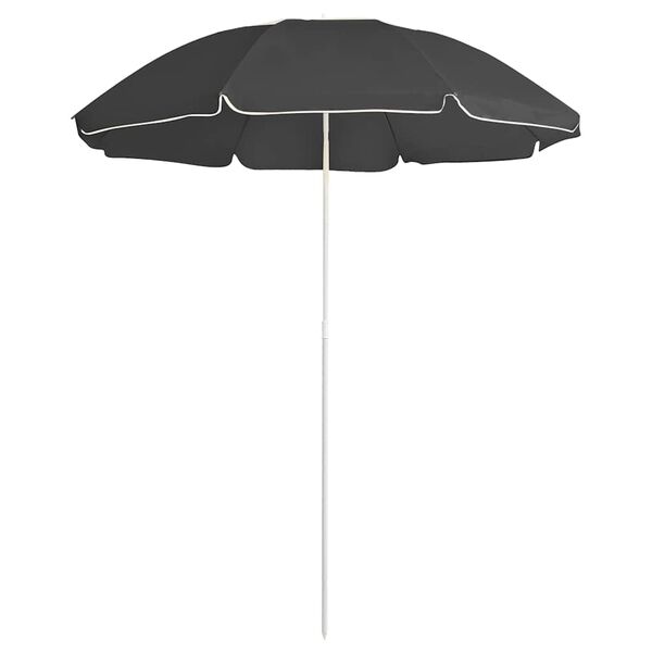 vidaXL Parasol ogrodowy na stalowym słupku, antracytowy, 180 cm