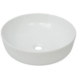 vidaXL Umywalka ceramiczna, biała 41,5 x 13,5 cm