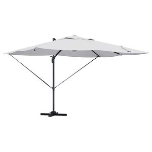 vidaXL Parasol plażowy Ze LED Lights piaskowy 351 x 250 x 253 cm