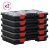vidaXL Pudełka asortymentowe, 10 szt., 34,5x25x5 cm polipropylen