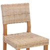 vidaXL Krzesło jadalniane 2 pcs Naturalny 46 x 55 x 84 cm Rattan Kubu