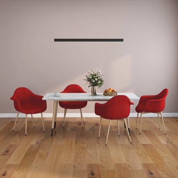 vidaXL Krzesła stołowe, 4 szt., winna czerwień, obite tkaniną