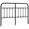 vidaXL Metalowe wymienne wezgłowie, czarne, 140 cm