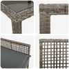 vidaXL Zestaw do jadalni w ogrodzie 9 pcs Szary polirattan