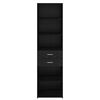 vidaXL Highboard Czarny Dąb 50 x 42,5 x 185 cm Materiał drewnopochodny