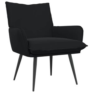 vidaXL Fotel Czarny Welur