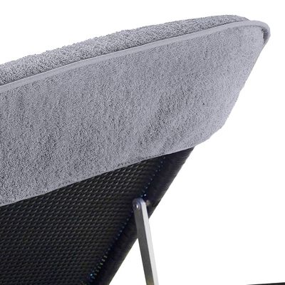 vidaXL Ręczniki plażowe, 2 szt., szare, 60x135 cm, tkanina, 400 g/m²