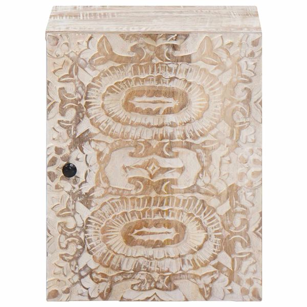 vidaXL Wisząca Szafka Łazienkowa z drzwiami Biały 38 x 33,5 x 48 cm