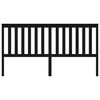 vidaXL Wezgłowie ł&oacute;żka, czarne, 186x6x101 cm, lite drewno sosnowe