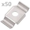 vidaXL Zaciski motylkowe do ogrodzenia, 50 szt., stal nierdzewna
