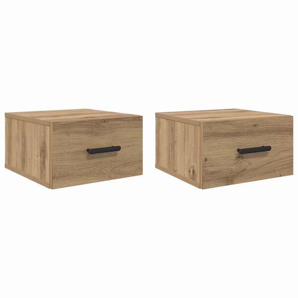 vidaXL Szafka Nocna 2 pcs Dąb rzemieślniczy 35 x 35 x 20 cm