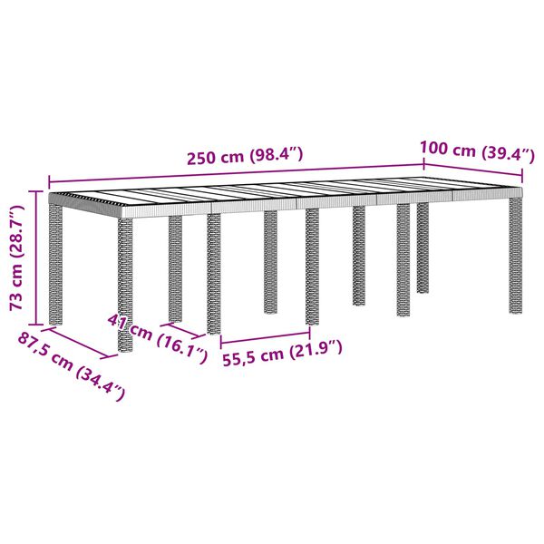 vidaXL Zestaw do jadalni w ogrodzie 9 pcs Biały Rattan Polt