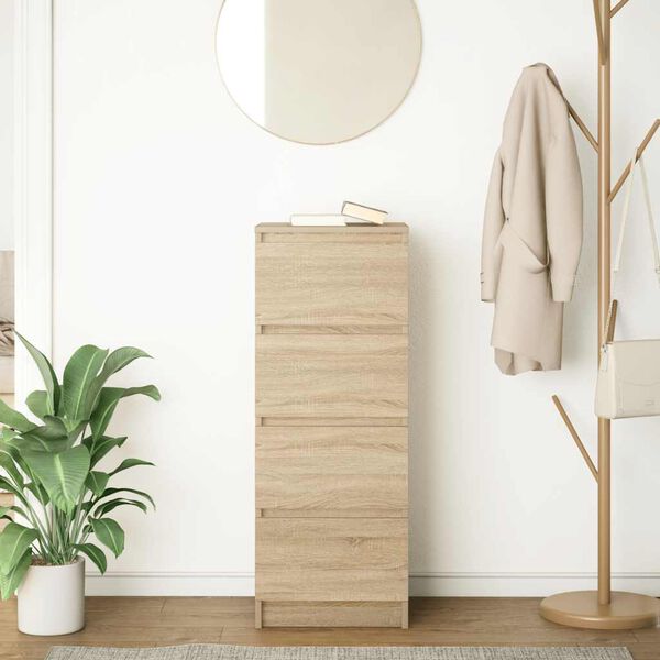 vidaXL Komoda Sonoma Oak 37,5x35x99 cm Drewno klejone