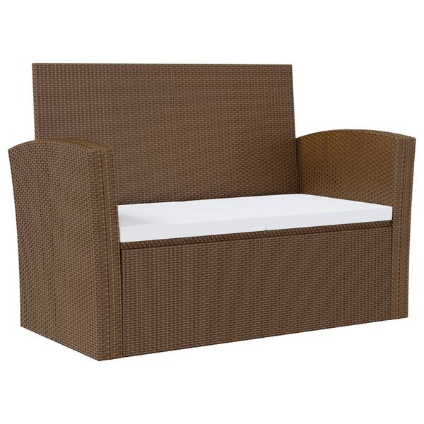 vidaXL 16-cz. zestaw wypoczynkowy do ogrodu, poduszki, rattan PE brąz