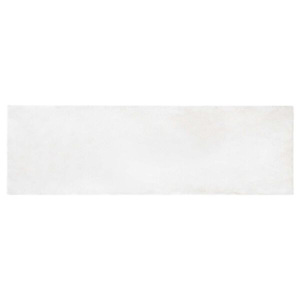 vidaXL Dywan z sztucznego kr&oacute;lika Olite Biały 80 x 250 cm Poliester