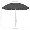 vidaXL Parasol plażowy, antracytowy, 240 cm