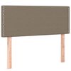 vidaXL Zagł&oacute;wek do ł&oacute;żka z LED, taupe, 90x5x78/88 cm, tkanina