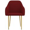 vidaXL Krzesła stołowe, 6 szt., winna czerwień, obite aksamitem