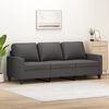 vidaXL 3-osobowa sofa, szara, 180 cm, sztuczna sk&oacute;ra