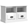 vidaXL Szafka pod TV, biała z połyskiem, 80x35x50 cm