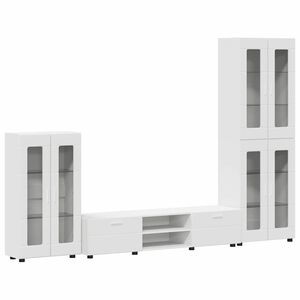 vidaXL Zestaw szafek RTV FLORIN 3 pcs Biały Drewno inżynieryjne
