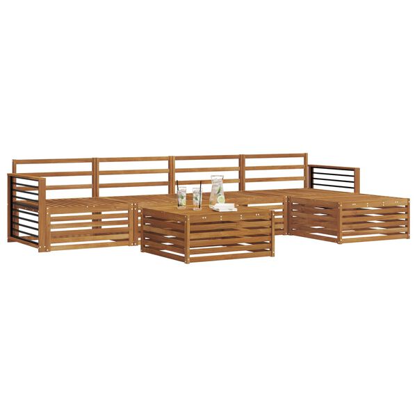 vidaXL Zestaw sof na zewnątrz 6 pcs Naturalny