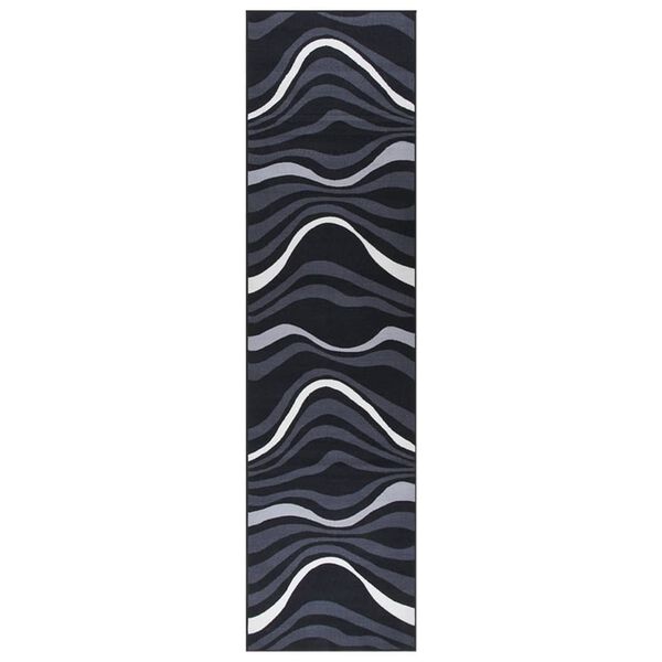 vidaXL Dywanik, czarny, 80x350 cm