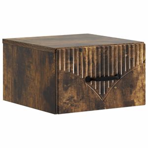 vidaXL Wisząca Szafka Nocna z szufladą Dąb wędzony 34,5 x 33 x 20 cm