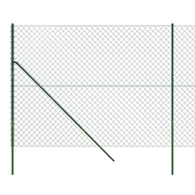 vidaXL Ogrodzenie z siatki, zielone, 1,8x10 m