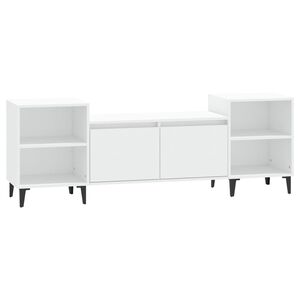 vidaXL Szafka pod TV, biała, 80x36x50 cm, materiał drewnopochodny
