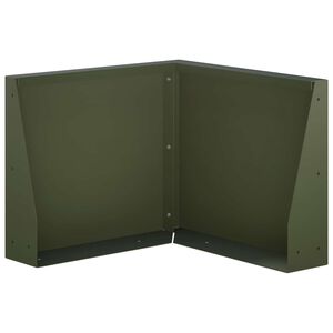 vidaXL Mur oporowy 50 x 50 x 30 cm Stal Oliwkowy zielony