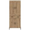vidaXL Highboard 2 pcs Dąb rzemieślniczy Materiał drewnopochodny