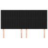 vidaXL Zagł&oacute;wek czarny 160x5x118/128 cm tkanina