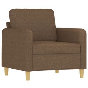 vidaXL Fotel, brązowy, 60 cm, obity tkaniną