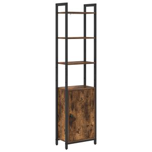 vidaXL Szafka na książki 6 poziom&oacute;w 40 x 24 x 161 cm Dąb wędzony