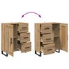 vidaXL Highboard z szufladą 2 pcs Dąb rzemieślniczy 69,5 x 34 x 180 cm
