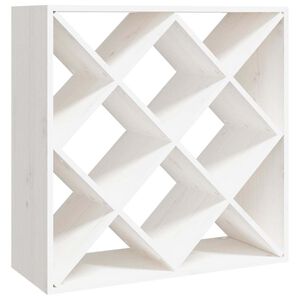 vidaXL Szafka na wino, biały, 62x25x62 cm, lite drewno sosnowe