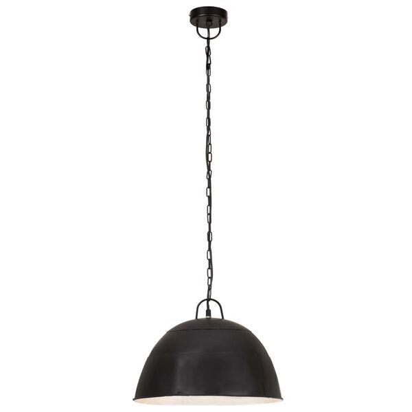 vidaXL Industrialna lampa wisząca, 25 W, czarna, okrągła, 41 cm, E27