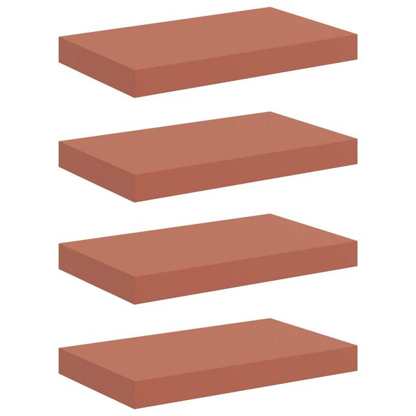 vidaXL P&oacute;łka ścienna z przechowywaniem 4 pcs Czerwony 40 x 23,5 x 4 cm