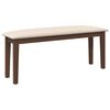 vidaXL Ławka 110 cm Brązowa lite drewno guma
